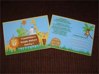 Jungle Safari Birthday theme Rectangular Invitations